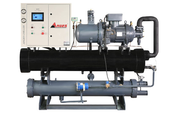Αγορά 100hp ψυγείο χαμηλής θερμοκρασίας που ψύχεται με νερό τύπου βίδας στην έκδοση αιθυλενογλυκόλης -30°C Χρήση για εργοστάσιο ποτών online manufacture