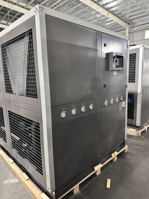 Εταιρική προμήθεια 60HP ψυγείο νερού με ψύξη αέρα 60 τόνων ψυγείο γλυκόλης τύπου κυλίνδρου με τέσσερις συμπιεστές κυλίνδρων