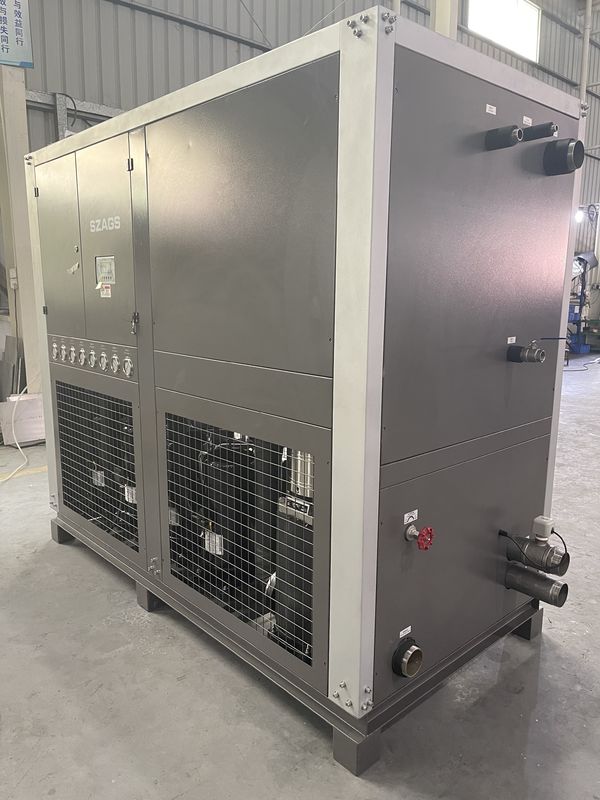 Υψηλή αποδοτικότητα 40HP Βιομηχανικός ψυγείο ψύξης νερού 130 KW ΣΚΡΟΛΛ ψυγείο ψύξης νερού για μηχανή ένεσης