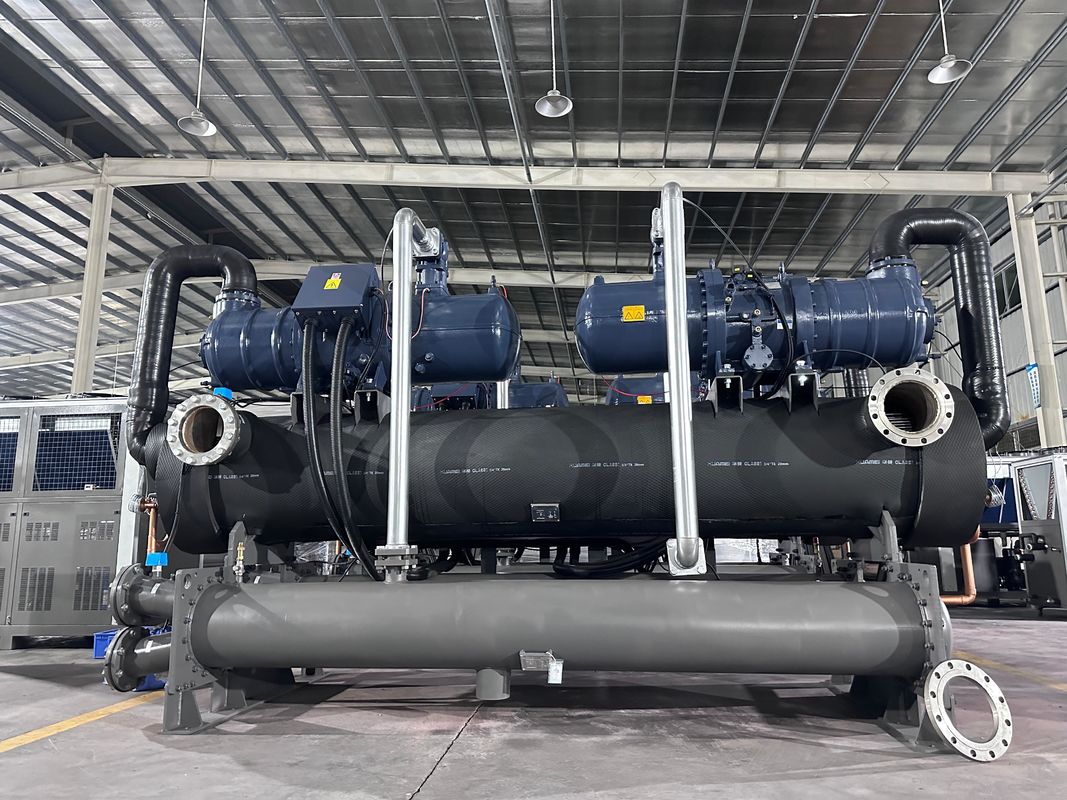 Βιομηχανικό ψυγείο με βίδες ψύξης με νερό 200HP με 2 συμπιεστές