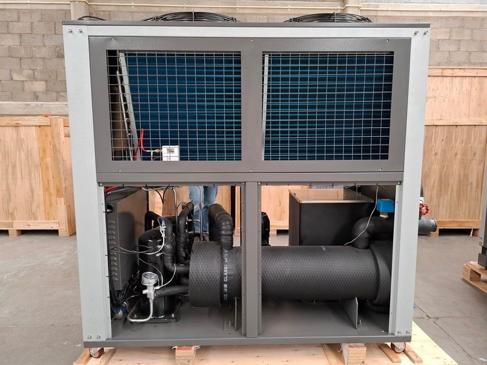 Βιομηχανικό ψυγείο νερού 5HP Επεξεργασία πλαστικών 5RT ψυγείο με ψύξη αέρα για φαρμακευτική ψύξη χημικών Συμπιεστή σωλήνων χαλκού