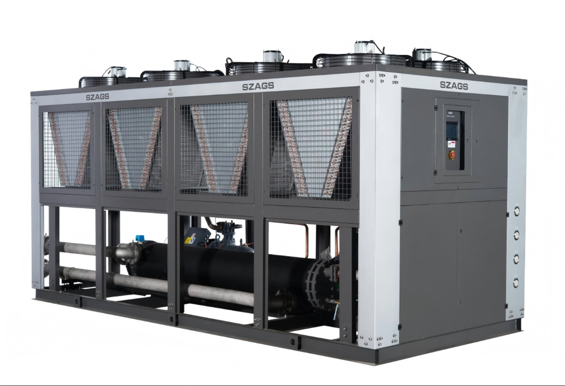 Ψύκτης κοχλία αερόψυκτος 150HP Υψηλής απόδοσης βιομηχανικής ψύξης για γραμμές εξώθησης πλαστικού