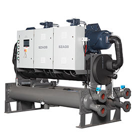 AGS-100WSH Ψύκτης με κοχλία 100HP υδρόψυκτος για πλαστική εξώθηση και επεξεργασία καλουπιών με ημικλειστό κοχλιοφόρο συμπιεστή